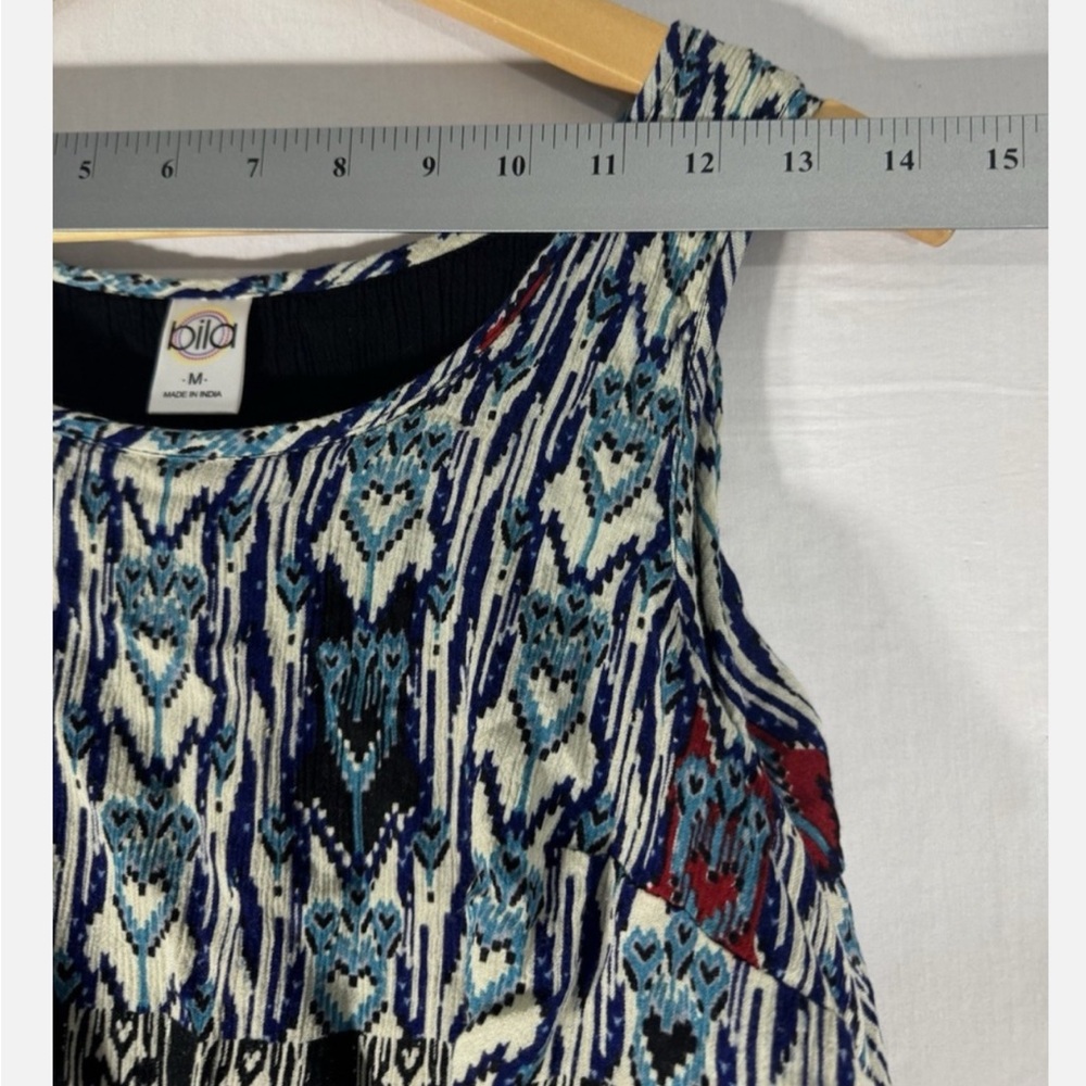 Bila Blue, Black, White, Red Sleeveless Maxi Sundress - Picture 9 of 14